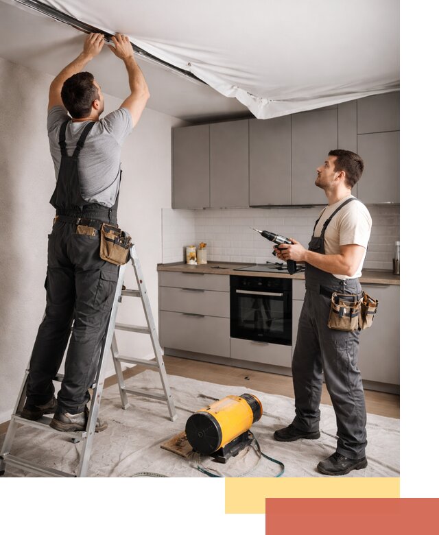 Монтаж натяжного потолка на кухне в Арзамасе