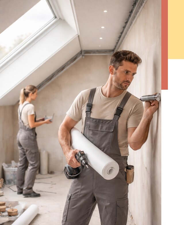 Монтаж натяжного потолка на мансарде в Арзамасе от 3801 руб. | ОТДЕЛОЧНИК-Рзм