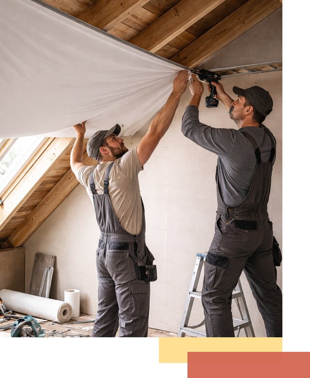 Монтаж натяжного потолка в мансарде в Арзамасе