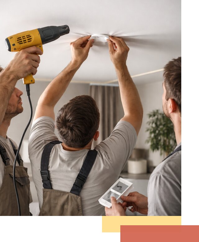 Ремонт прокола полотна натяжного потолка в Арзамасе