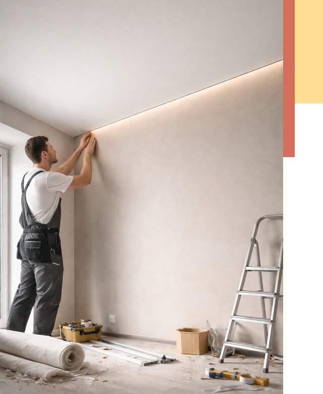 Теневые натяжные потолки в Арзамасе от 8906 руб. под ключ | ОТДЕЛОЧНИК-Рзм