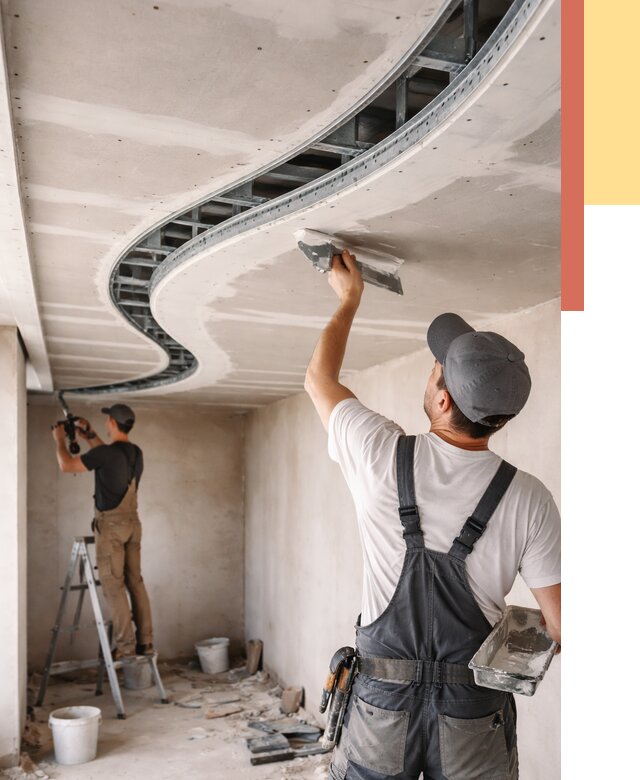 Криволинейный потолок из гипсокартона в Арзамасе от 2281 руб./м2 | ОТДЕЛОЧНИК-Рзм