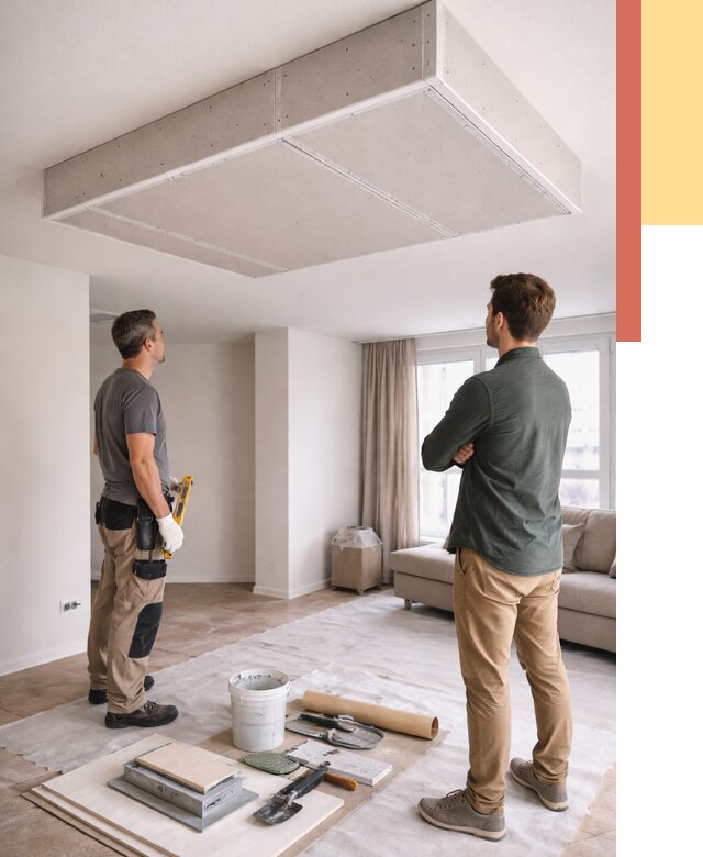 Короб на потолке из гипсокартона в Арзамасе от 2389 руб. — монтаж и услуги под ключ | ОТДЕЛОЧНИК-Рзм