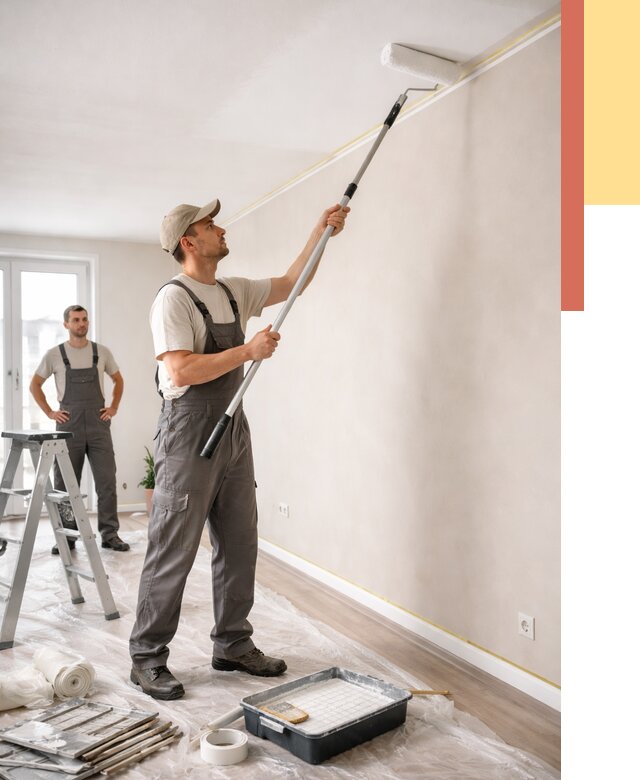 Покраска потолка из гипсокартона в Арзамасе от 4887 руб./м2 — услуги под ключ | ОТДЕЛОЧНИК-Рзм