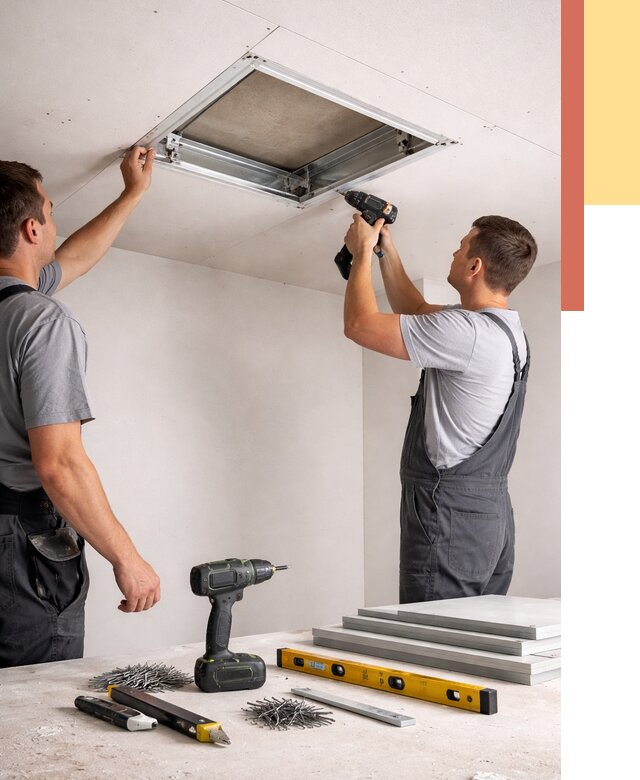 Установка люка в потолок ГКЛ в Арзамасе от 2715 руб. под ключ | ОТДЕЛОЧНИК-Рзм