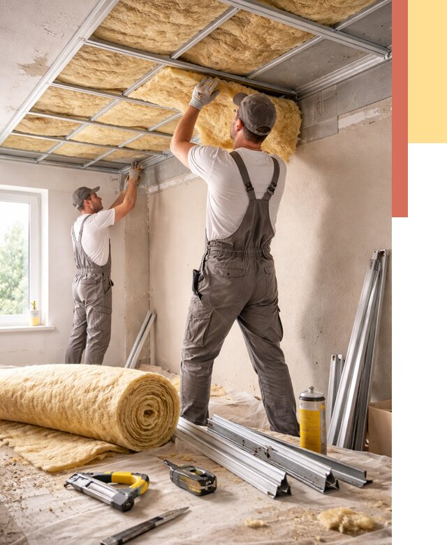 Утепление потолка в Арзамасе от 7820 руб/м2 — недорого, быстро, под ключ | ОТДЕЛОЧНИК-Рзм